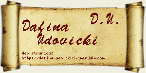 Dafina Udovički vizit kartica